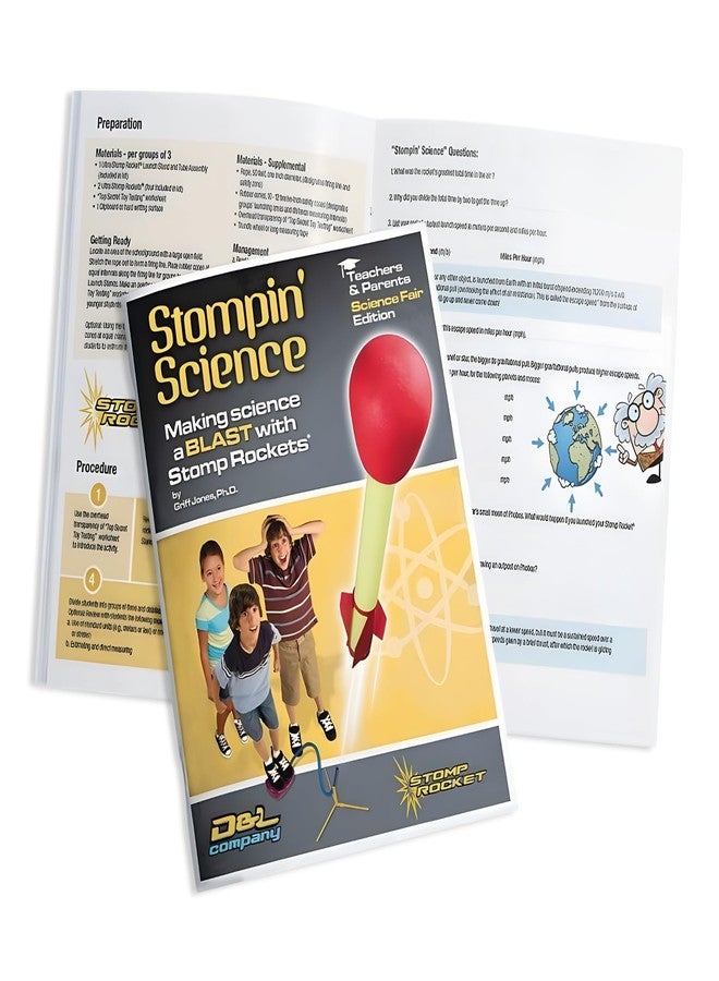 Stomp Rocket Stompin' Science Book - Use with Toys Rocket Launcher Kits for Kids - Introduction to STEM Educational Book for Boys & Girls, Fun, Interactive Outdoor Play, Learning Activity & Discovery - Image 1